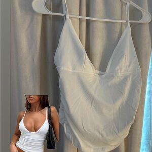 White Spaghetti Strap Cami Top